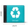 ארנק עור שחור בעיצוב אישי עם השם שלך בעיצוב למחזר מידות הארנק 9.5 × 11 ס"מ