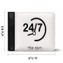 ארנק עור שחור בעיצוב אישי עם השם שלך בעיצוב 24 ביולי מידות הארנק 9.5 × 11 ס"מ