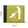 ארנק עור שחור בעיצוב אישי עם השם שלך בעיצוב גריל ברביקיו מידות הארנק 9.5 × 11 ס"מ