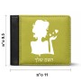 ארנק עור שחור בעיצוב אישי עם השם שלך בעיצוב אהבת נשים מידות הארנק 9.5 × 11 ס"מ