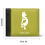 ארנק עור שחור בעיצוב אישי עם השם שלך בעיצוב קוקופלי מידות הארנק 9.5 × 11 ס"מ