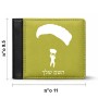 ארנק עור שחור בעיצוב אישי עם השם שלך בעיצוב צניחה חופשית מידות הארנק 9.5 × 11 ס"מ