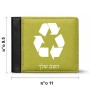 ארנק עור שחור בעיצוב אישי עם השם שלך בעיצוב למחזר מידות הארנק 9.5 × 11 ס"מ