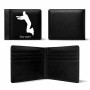 ארנק עור שחור בעיצוב אישי עם השם שלך בעיצוב פארקורינג מידות הארנק 9.5 × 11 ס"מ