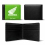 ארנק עור שחור בעיצוב אישי עם השם שלך בעיצוב הונדה מידות הארנק 9.5 × 11 ס"מ