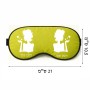 כיסוי עיניים \ מסכת שינה בעיצוב אישי עם השם שלך בעיצוב אהבת נשים גודל 21 × 10.5 ס"מ
