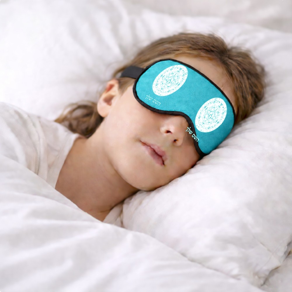 כיסוי עיניים \ מסכת שינה בעיצוב אישי עם השם שלך בעיצוב לוח שנה אצטקי של המאיה גודל 21 × 10.5 ס"מ