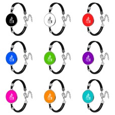 צמיד ליד בעיצוב אישי עם השם שלך בעיצוב רוכב סוסים גודל 2 × 18.5 ס"מ