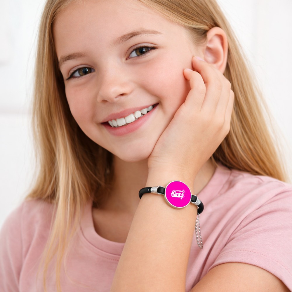 צמיד ליד בעיצוב אישי עם השם שלך בעיצוב מזלות - דלי גודל 2 × 18.5 ס"מ
