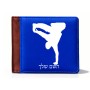 ארנק עור חום בעיצוב אישי עם השם שלך בעיצוב ברייקדאנס מידות הארנק 9.5 × 11 ס"מ