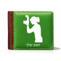 ארנק עור חום בעיצוב אישי עם השם שלך בעיצוב צלמת - אישה מידות הארנק 9.5 × 11 ס"מ