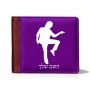 ארנק עור חום בעיצוב אישי עם השם שלך בעיצוב רקדן מידות הארנק 9.5 × 11 ס"מ