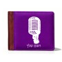 ארנק עור חום בעיצוב אישי עם השם שלך בעיצוב מיקרופון מידות הארנק 9.5 × 11 ס"מ