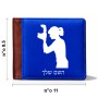 ארנק עור חום בעיצוב אישי עם השם שלך בעיצוב צלמת - אישה מידות הארנק 9.5 × 11 ס"מ