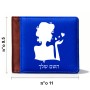 ארנק עור חום בעיצוב אישי עם השם שלך בעיצוב אהבת נשים מידות הארנק 9.5 × 11 ס"מ