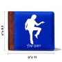 ארנק עור חום בעיצוב אישי עם השם שלך בעיצוב רקדן מידות הארנק 9.5 × 11 ס"מ