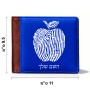 ארנק עור חום בעיצוב אישי עם השם שלך בעיצוב הדפס תפוח מידות הארנק 9.5 × 11 ס"מ