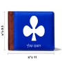 ארנק עור חום בעיצוב אישי עם השם שלך בעיצוב אגם מידות הארנק 9.5 × 11 ס"מ