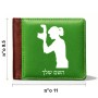 ארנק עור חום בעיצוב אישי עם השם שלך בעיצוב צלמת - אישה מידות הארנק 9.5 × 11 ס"מ