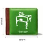 ארנק עור חום בעיצוב אישי עם השם שלך בעיצוב שחקן ביליארד מידות הארנק 9.5 × 11 ס"מ