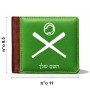 ארנק עור חום בעיצוב אישי עם השם שלך בעיצוב כדור בסיס מידות הארנק 9.5 × 11 ס"מ