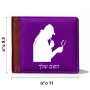 ארנק עור חום בעיצוב אישי עם השם שלך בעיצוב בתים של שרלוק מידות הארנק 9.5 × 11 ס"מ