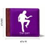 ארנק עור חום בעיצוב אישי עם השם שלך בעיצוב רקדן מידות הארנק 9.5 × 11 ס"מ