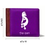 ארנק עור חום בעיצוב אישי עם השם שלך בעיצוב קוקופלי מידות הארנק 9.5 × 11 ס"מ