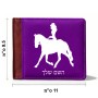 ארנק עור חום בעיצוב אישי עם השם שלך בעיצוב קאוגירל - אישה מידות הארנק 9.5 × 11 ס"מ