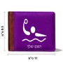 ארנק עור חום בעיצוב אישי עם השם שלך בעיצוב כדור מים אולימפי מידות הארנק 9.5 × 11 ס"מ