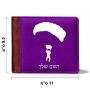ארנק עור חום בעיצוב אישי עם השם שלך בעיצוב צניחה חופשית מידות הארנק 9.5 × 11 ס"מ
