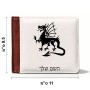 ארנק עור חום בעיצוב אישי עם השם שלך בעיצוב דרקון מידות הארנק 9.5 × 11 ס"מ