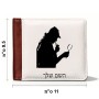 ארנק עור חום בעיצוב אישי עם השם שלך בעיצוב בתים של שרלוק מידות הארנק 9.5 × 11 ס"מ