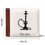 ארנק עור חום בעיצוב אישי עם השם שלך בעיצוב נרגילה מידות הארנק 9.5 × 11 ס"מ