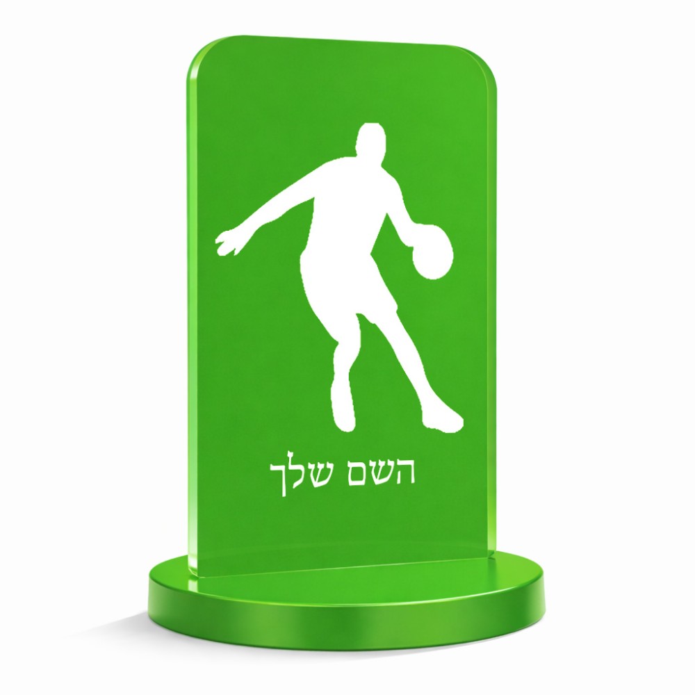 סטנד תמונה מעוצב בעיצוב אישי עם השם שלך בעיצוב שחקן כדורסל גודל 6 × 10 ס"מ