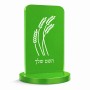 סטנד תמונה מעוצב בעיצוב אישי עם השם שלך בעיצוב חיטה גלית זהב גודל 6 × 10 ס"מ