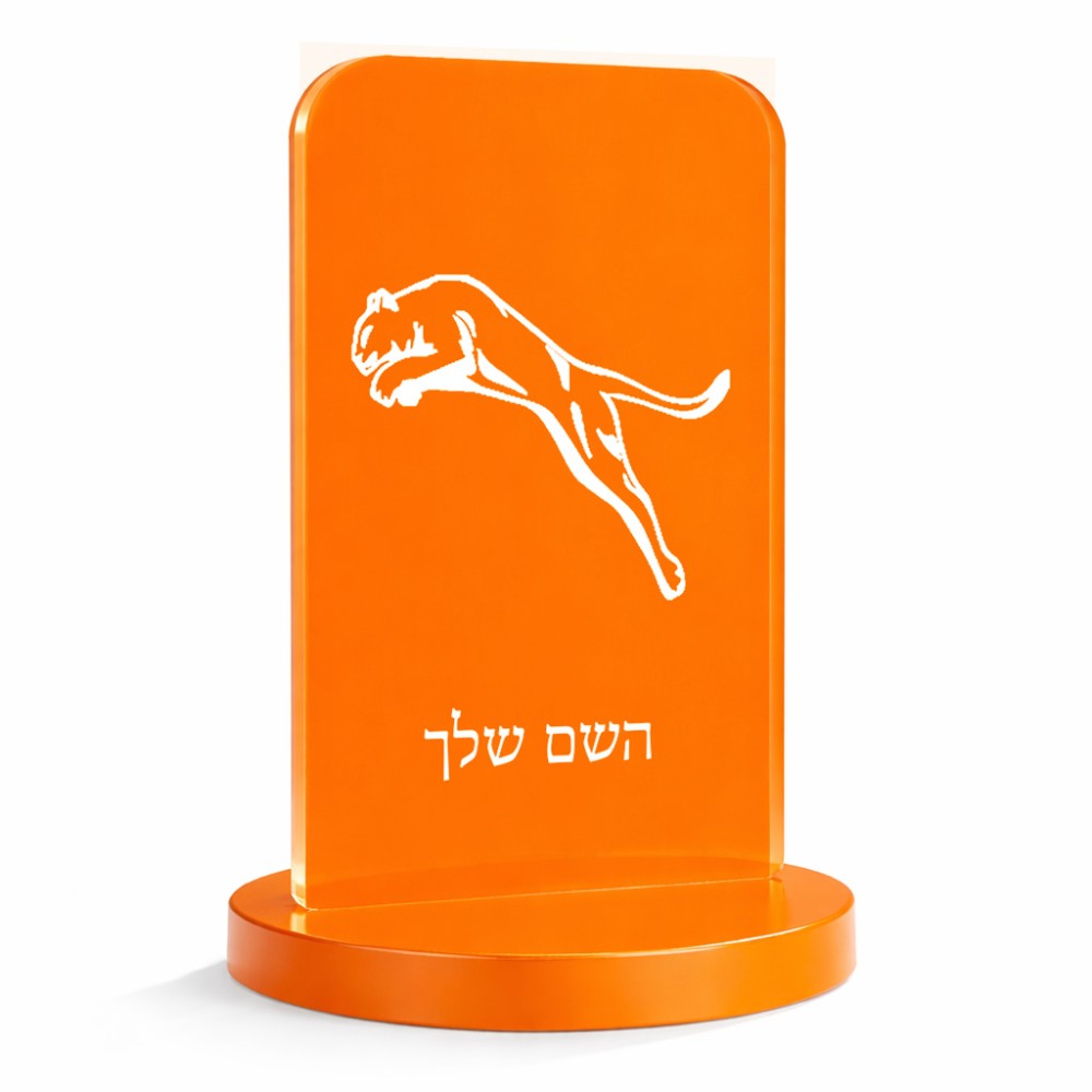 סטנד תמונה מעוצב בעיצוב אישי עם השם שלך בעיצוב פומה גודל 6 × 10 ס"מ