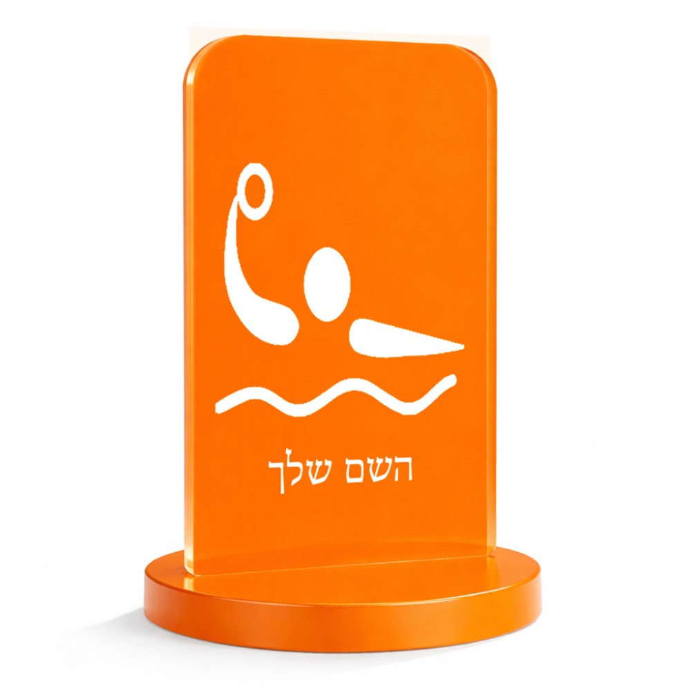 סטנד תמונה מעוצב בעיצוב אישי עם השם שלך בעיצוב כדור מים אולימפי גודל 6 × 10 ס"מ