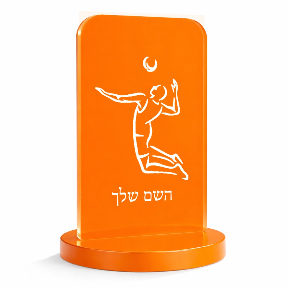 סטנד תמונה מעוצב בעיצוב אישי עם השם שלך בעיצוב שחקן כדורעף גודל 6 × 10 ס"מ