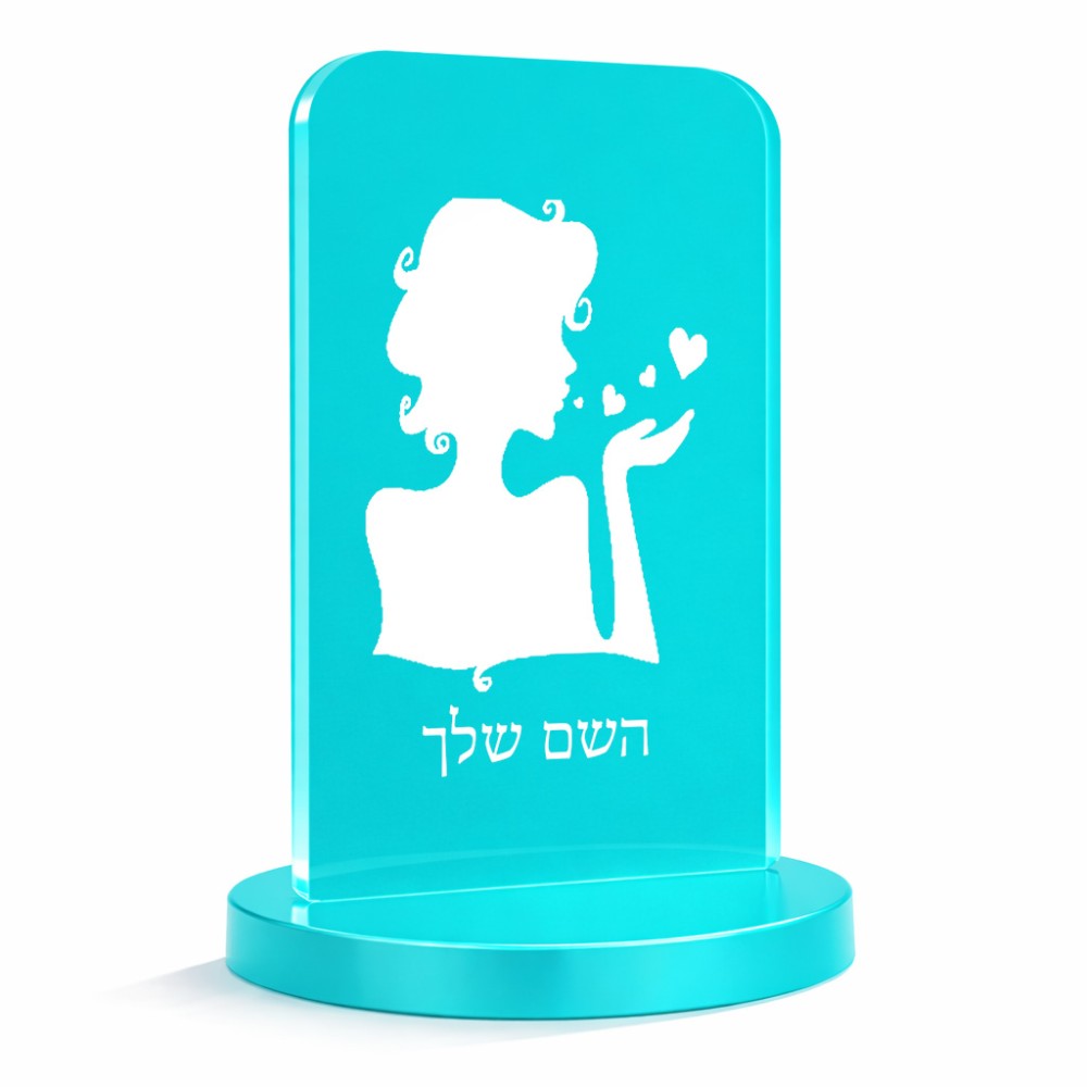 סטנד תמונה מעוצב בעיצוב אישי עם השם שלך בעיצוב אהבת נשים גודל 6 × 10 ס"מ