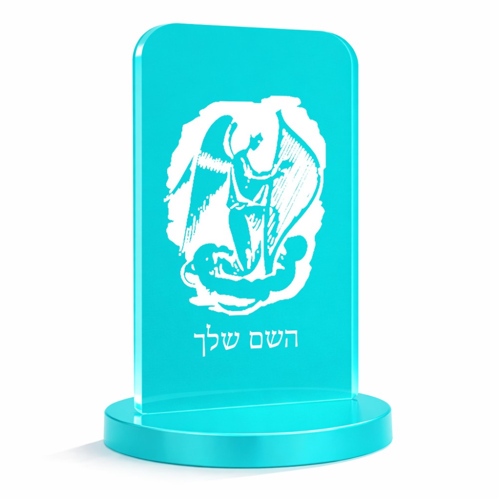 סטנד תמונה מעוצב בעיצוב אישי עם השם שלך בעיצוב אנג'ל מוזיקלי גודל 6 × 10 ס"מ