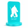 סטנד תמונה מעוצב בעיצוב אישי עם השם שלך בעיצוב הוקי שוערים גודל 6 × 10 ס"מ