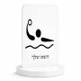סטנד תמונה מעוצב בעיצוב אישי עם השם שלך בעיצוב כדור מים אולימפי גודל 6 × 10 ס"מ