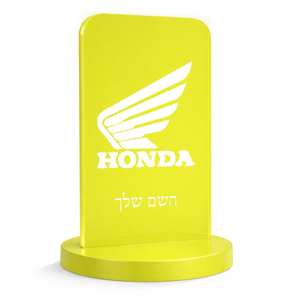 סטנד תמונה מעוצב בעיצוב אישי עם השם שלך בעיצוב הונדה גודל 6 × 10 ס"מ