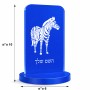 סטנד תמונה מעוצב בעיצוב אישי עם השם שלך בעיצוב זברה גודל 6 × 10 ס"מ