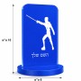 סטנד תמונה מעוצב בעיצוב אישי עם השם שלך בעיצוב לוחם סייף גודל 6 × 10 ס"מ