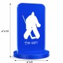 סטנד תמונה מעוצב בעיצוב אישי עם השם שלך בעיצוב הוקי שוערים גודל 6 × 10 ס"מ