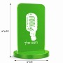 סטנד תמונה מעוצב בעיצוב אישי עם השם שלך בעיצוב מיקרופון גודל 6 × 10 ס"מ
