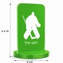סטנד תמונה מעוצב בעיצוב אישי עם השם שלך בעיצוב הוקי שוערים גודל 6 × 10 ס"מ