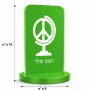 סטנד תמונה מעוצב בעיצוב אישי עם השם שלך בעיצוב גלובוסי שלום גודל 6 × 10 ס"מ